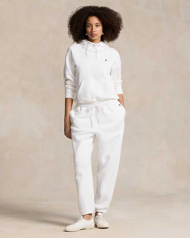 Conjuntos Ralph Lauren Shrunken Fit Fleece Mujer Blancos | JXNBDHK-08 - vista 3