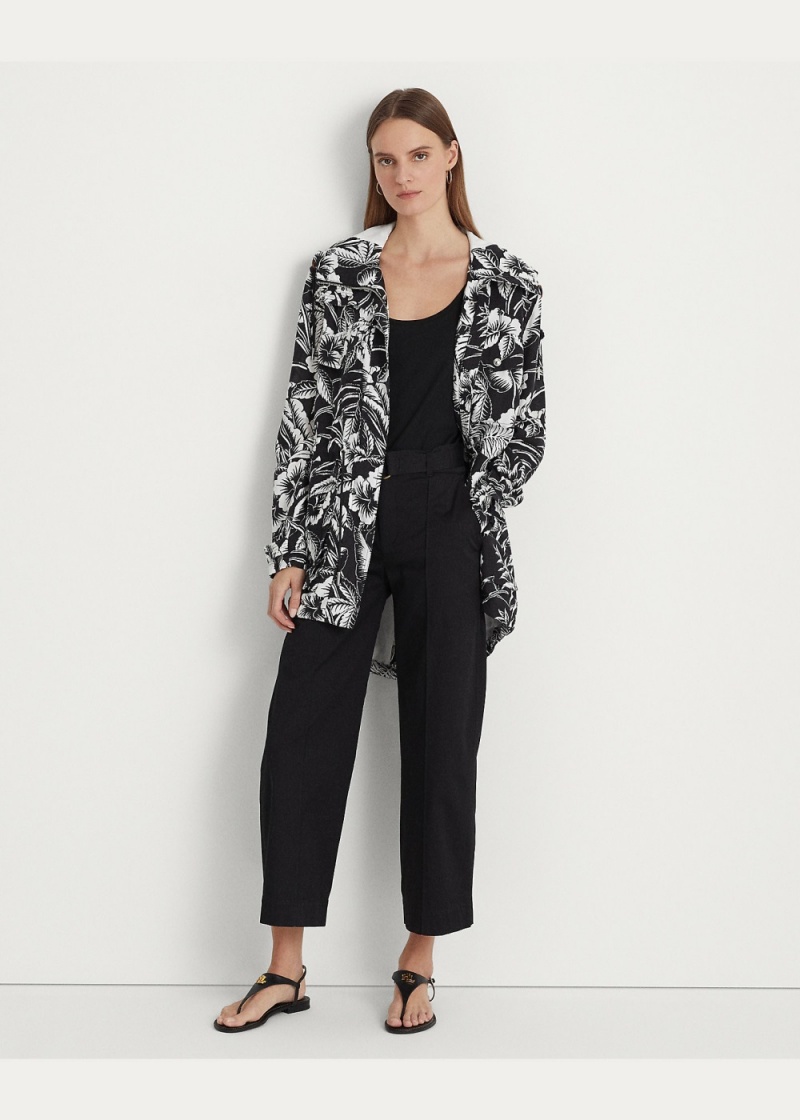 Cortavientos Floral Ripstop Encapuchado Mujer Blancos | NOKX97316 - vista 3