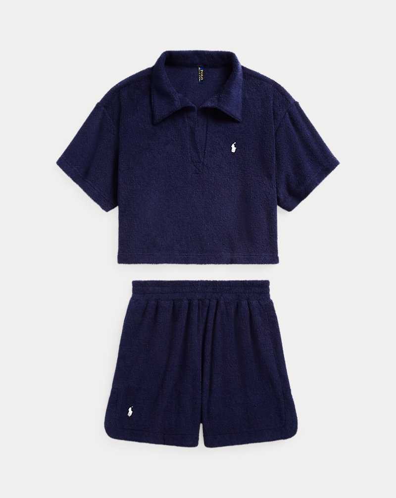 Cubrirlos Ralph Lauren Terry and Set Mujer Azul Marino | RGWTMYF-64 - vista 2