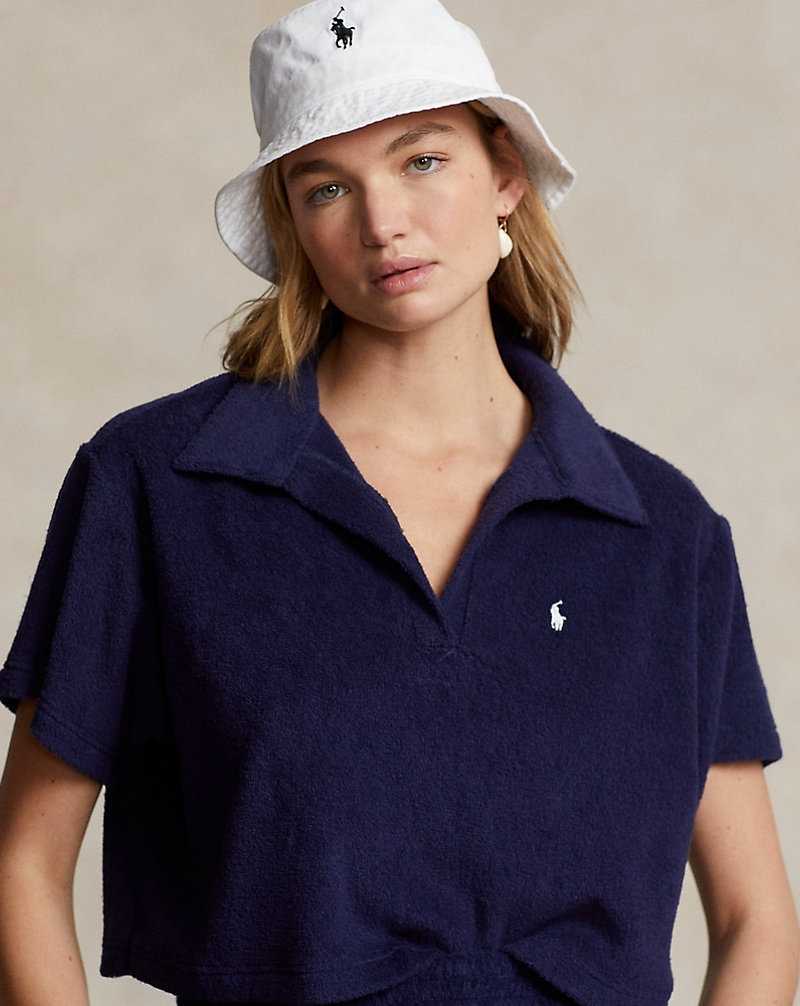 Cubrirlos Ralph Lauren Terry and Set Mujer Azul Marino | RGWTMYF-64 - vista 3
