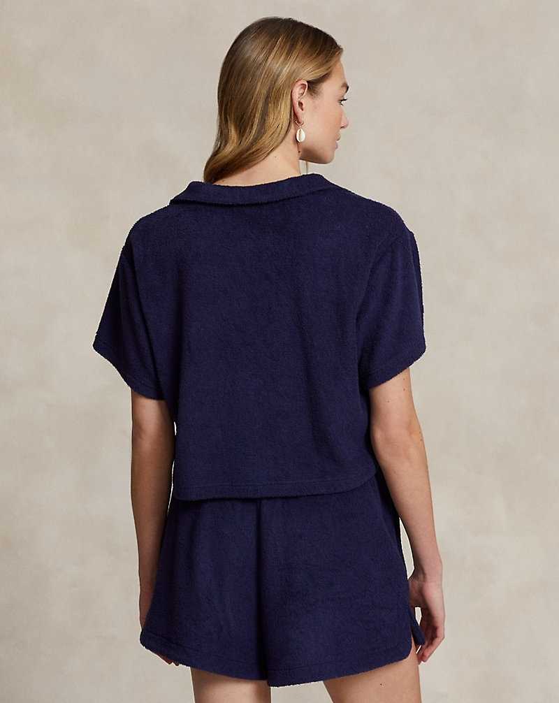Cubrirlos Ralph Lauren Terry and Set Mujer Azul Marino | RGWTMYF-64 - vista 4