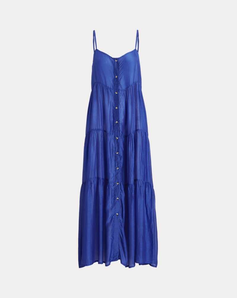 Cubrirlos Ralph Lauren Tiered Midi Mujer Ultramarine | FJDZOAU-15 - vista 2