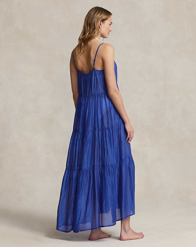Cubrirlos Ralph Lauren Tiered Midi Mujer Ultramarine | FJDZOAU-15 - vista 4