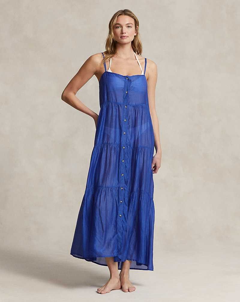 Cubrirlos Ralph Lauren Tiered Midi Mujer Ultramarine | FJDZOAU-15 - vista 1