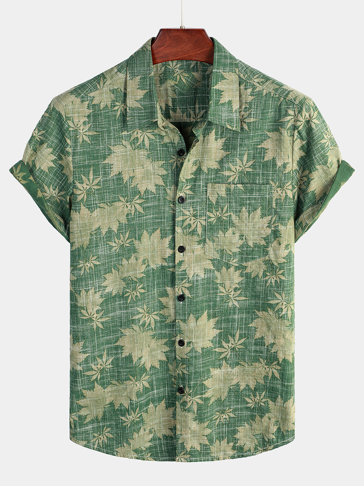 Camisa retro casual Holiday Pocket Hawaiian para hombre