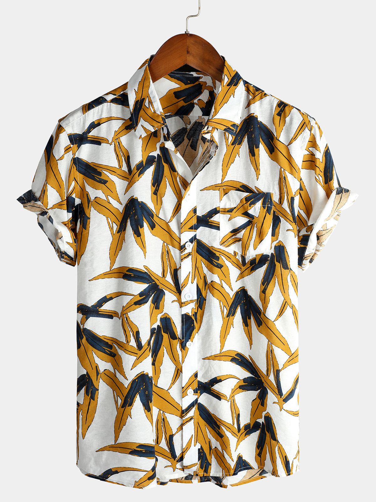 Camisa casual Holiday Pocket de algodón para hombre
