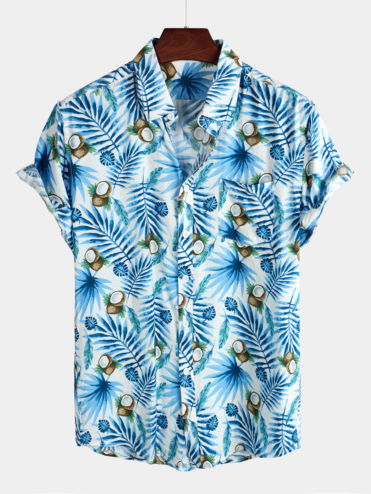 Camisa casual Holiday Pocket de algodón para hombre