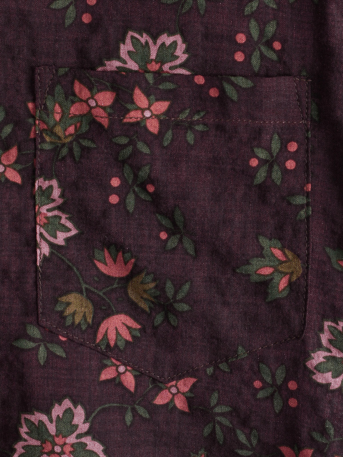Camisa floral estampado vintage Holiday Brown Hawaiian de manga corta para hombre