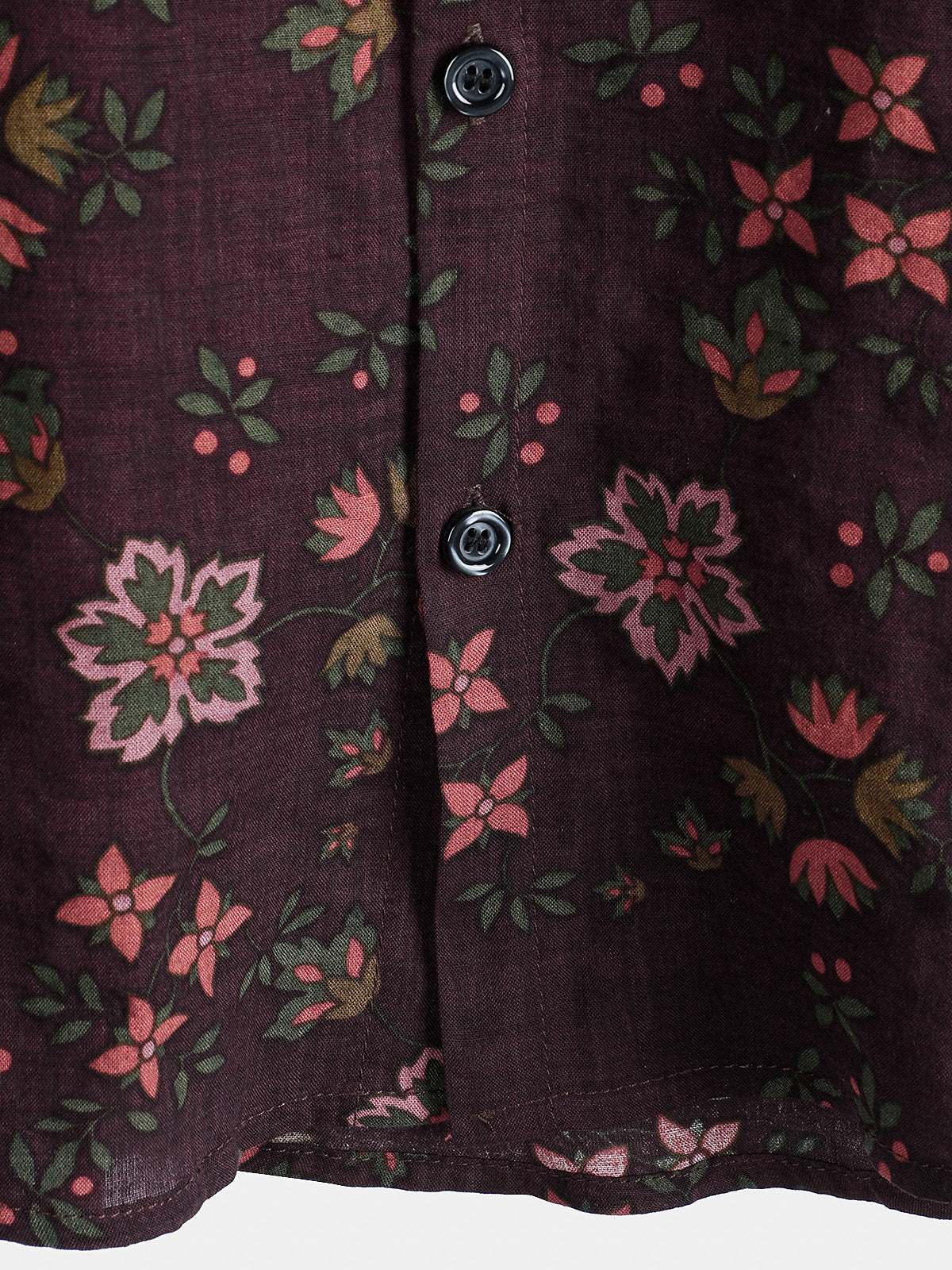 Camisa floral estampado vintage Holiday Brown Hawaiian de manga corta para hombre