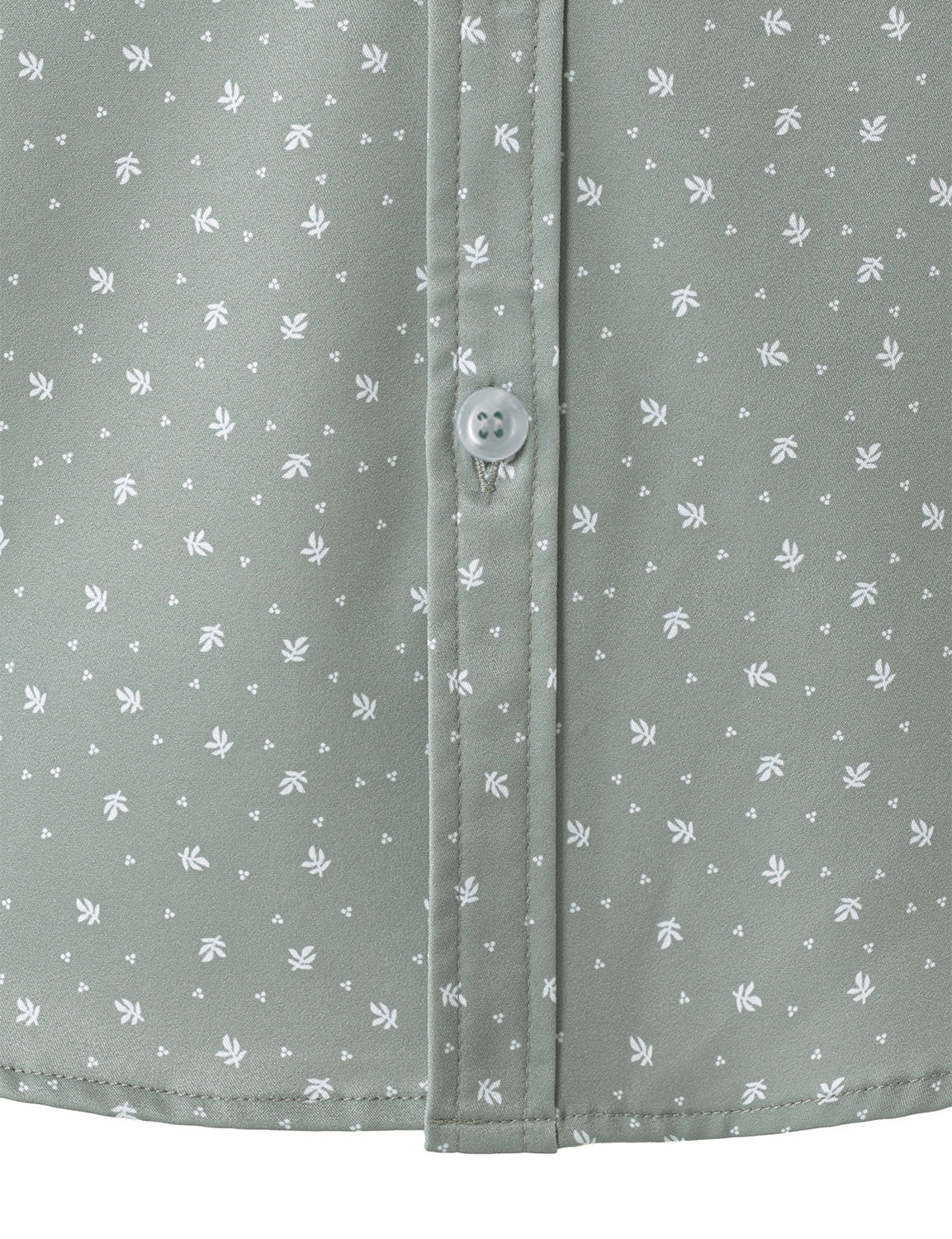 Camisa Green casual estampado de manga larga para hombre