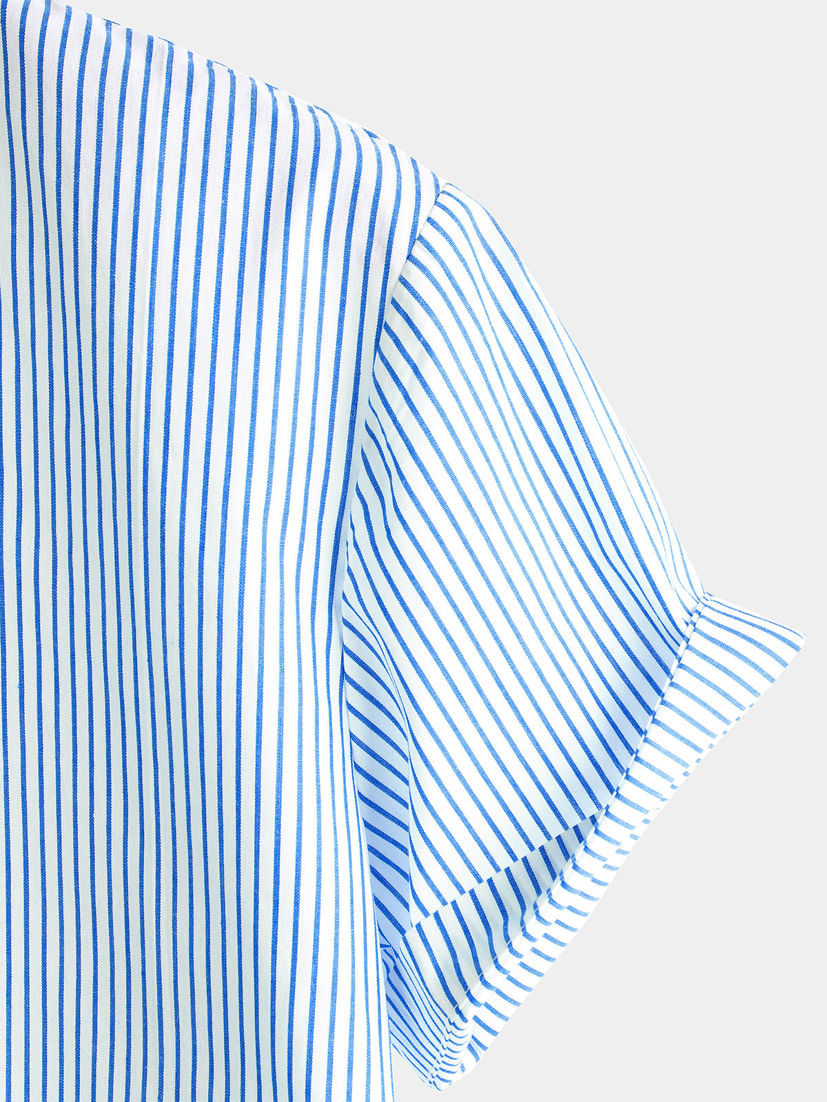 Camisa de algodón Henley transpirable Stand Collar de color sólido de manga corta clásico Vertical a rayas para hombre