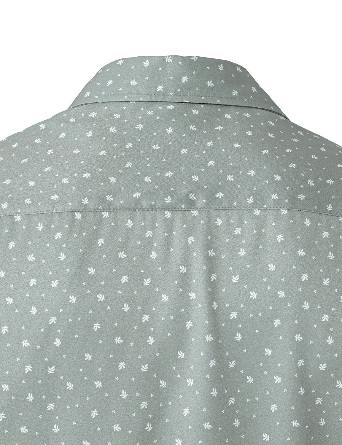 Camisa Green casual estampado de manga larga para hombre
