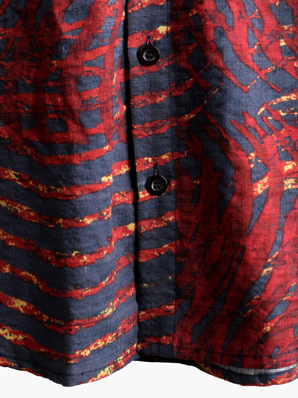 Camisa casual a rayas estampado de manga corta para hombre