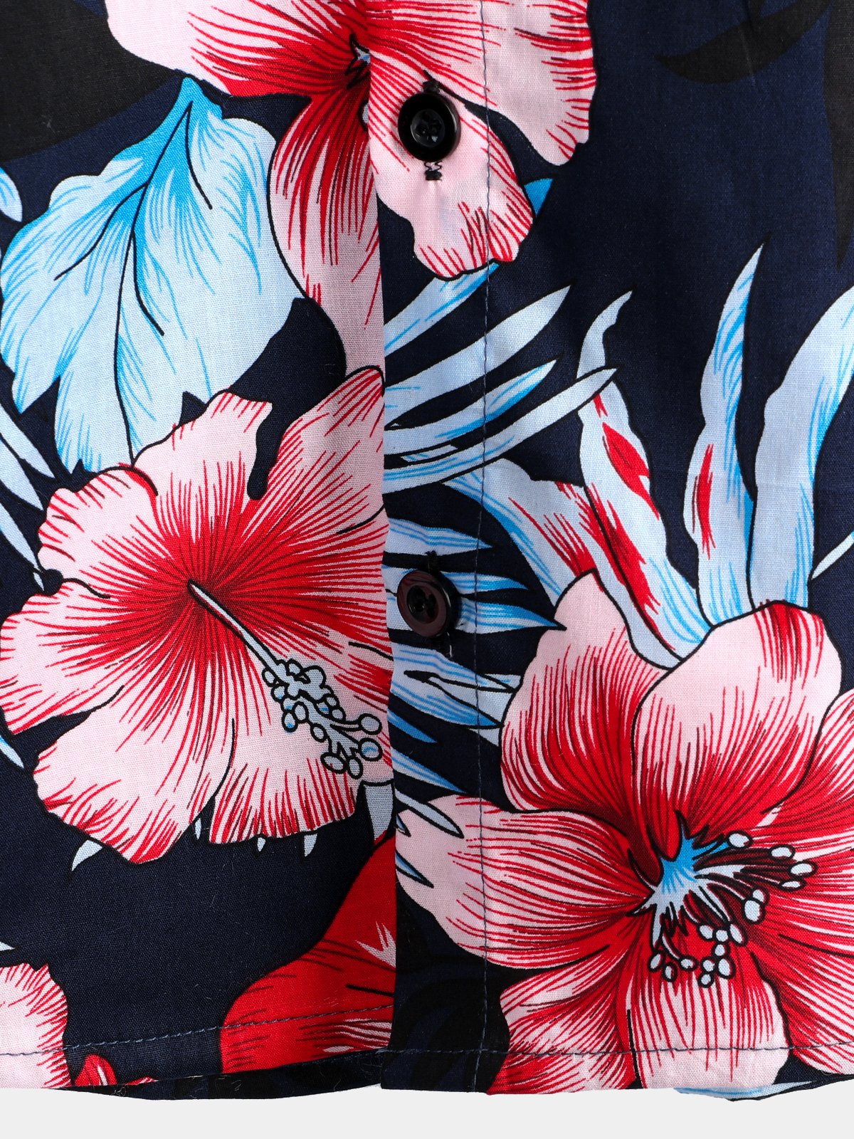 Camisa Hawaii Tropical Plant estampado floral de algodón para hombre