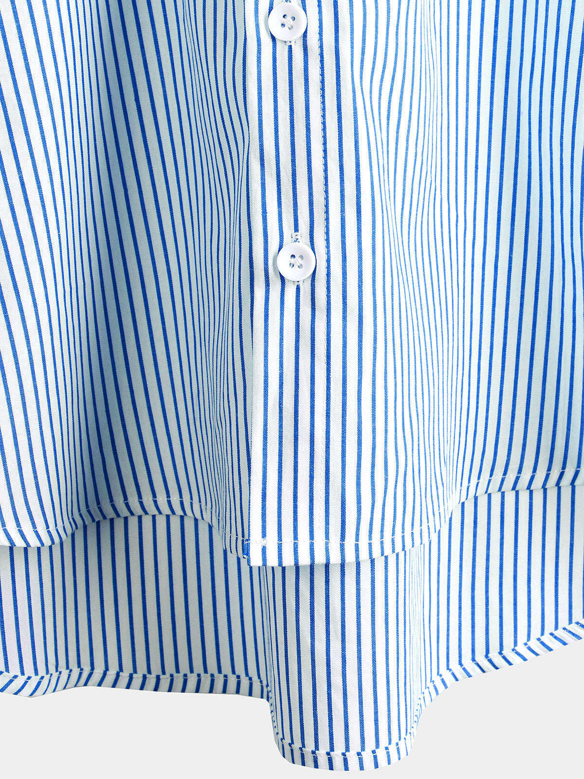 Camisa de algodón Henley transpirable Stand Collar de color sólido de manga corta clásico Vertical a rayas para hombre
