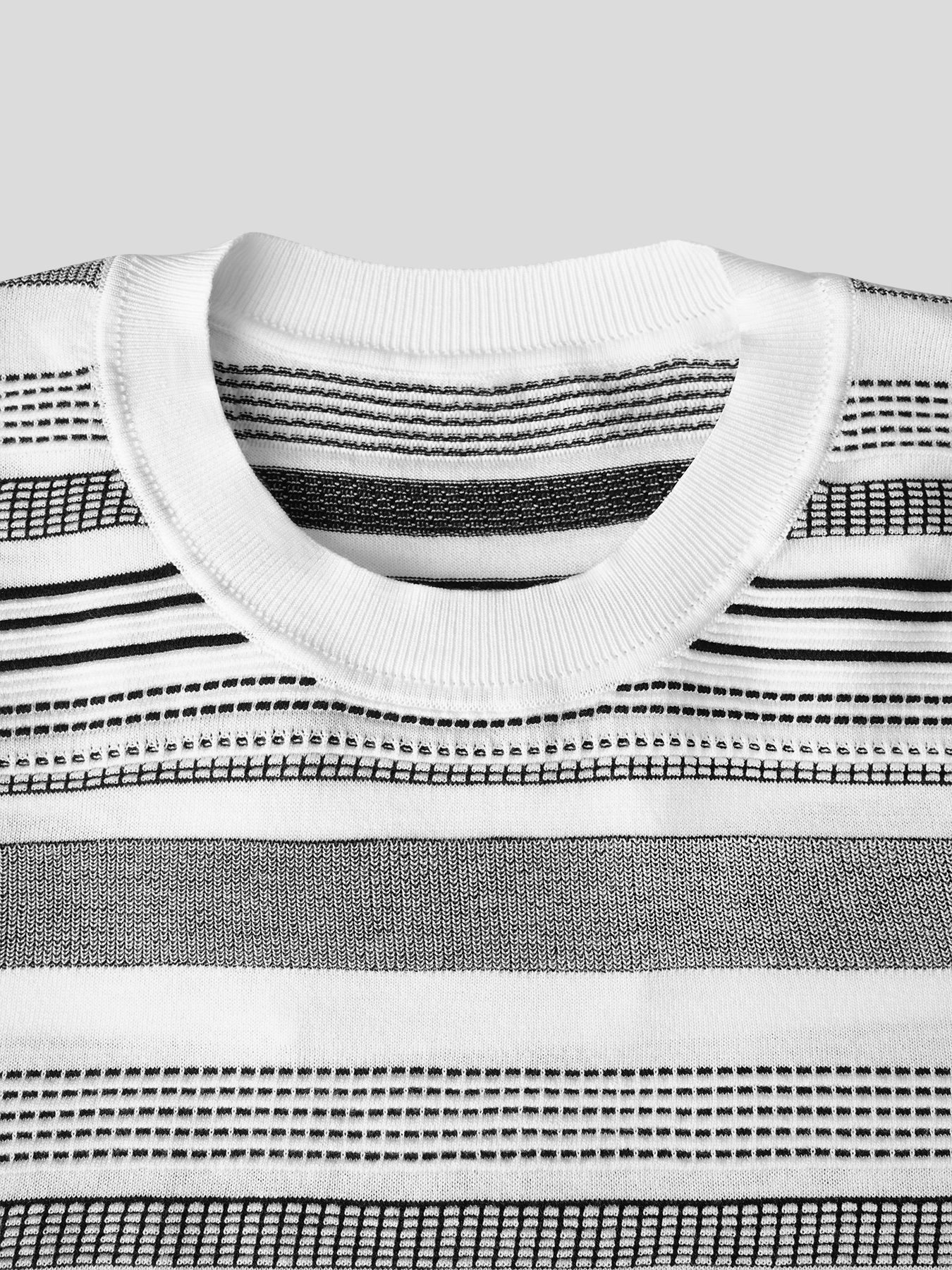 Camiseta Cooltejido transpirable a rayas de manga corta tejidoted
