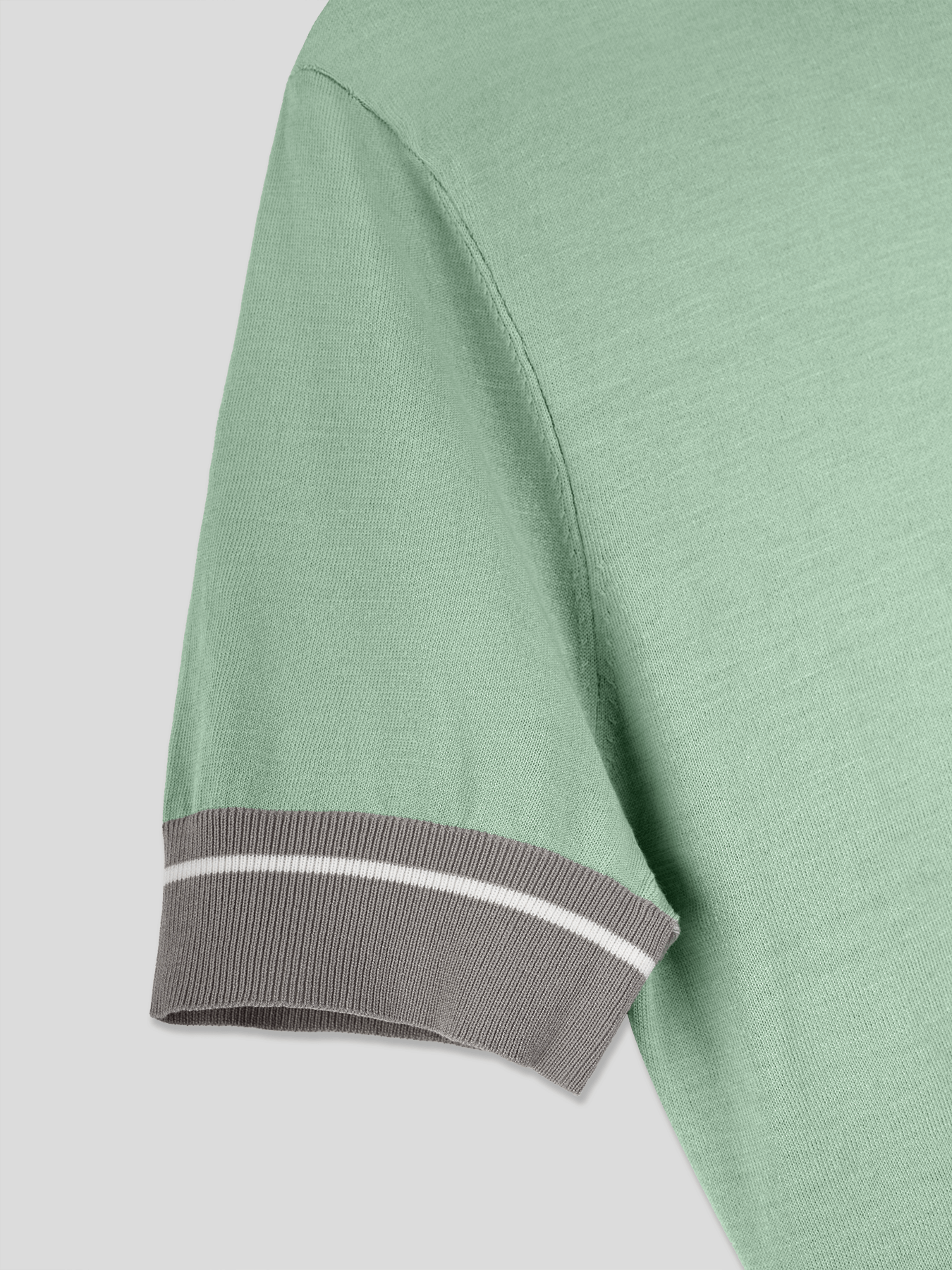 Camiseta Cooltejido en bloques de colored Cuffs de manga corta tejidoted