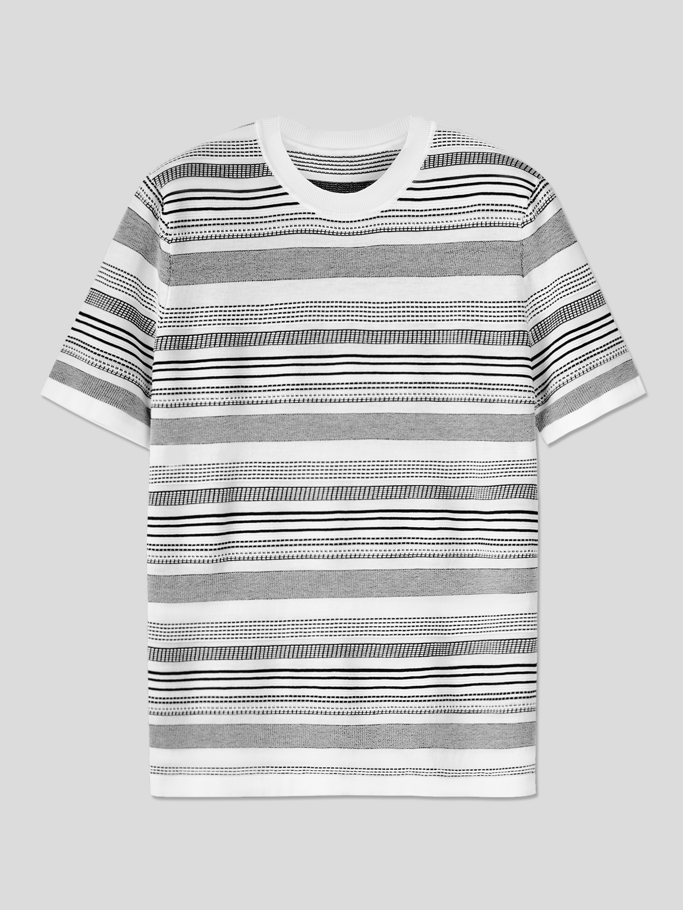 Camiseta Cooltejido transpirable a rayas de manga corta tejidoted