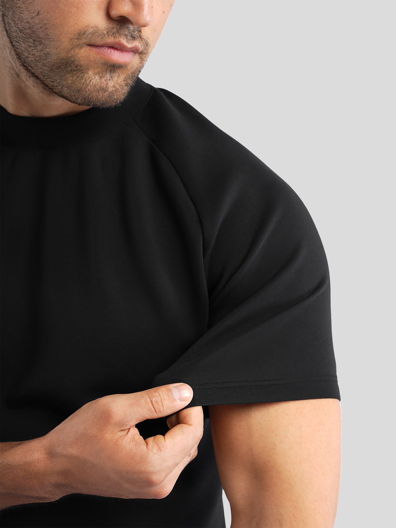 Modal Blend de manga corta Raglan Tee