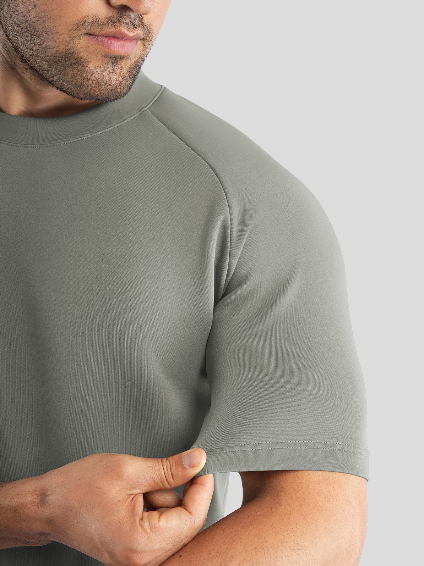 Modal Blend de manga corta Raglan Tee
