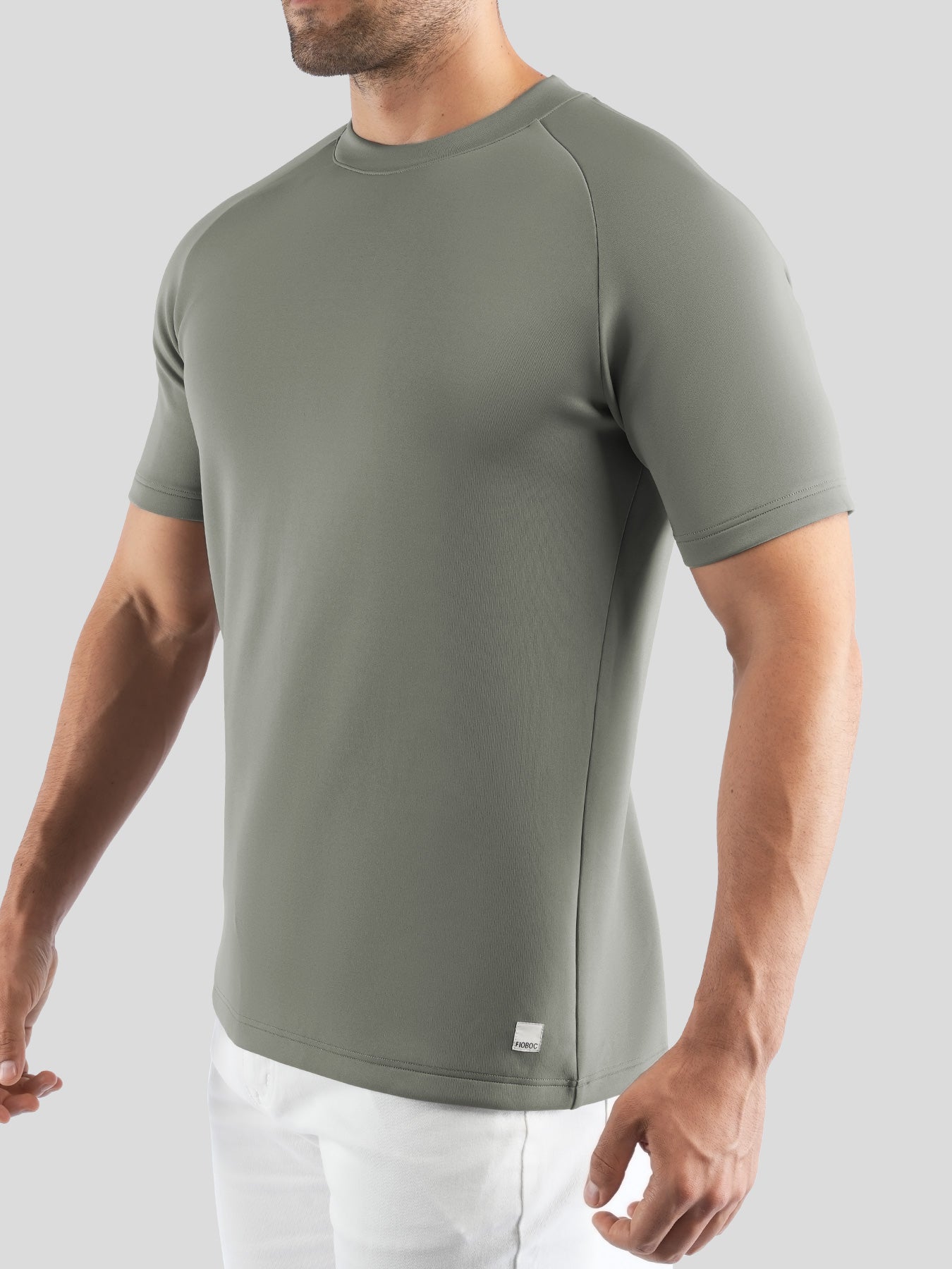 Modal Blend de manga corta Raglan Tee