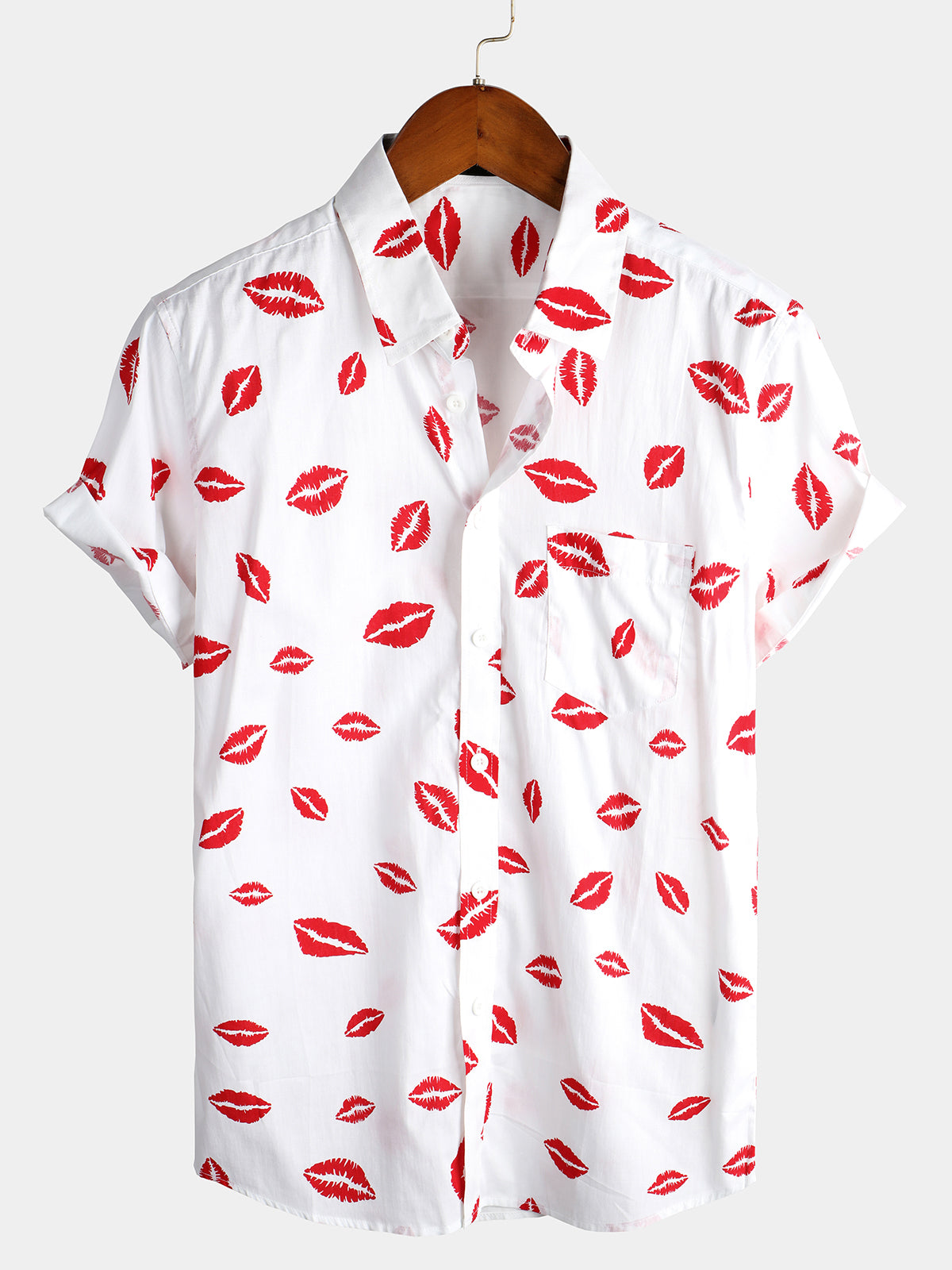 Camisa casual Holiday Pocket de manga corta para hombre