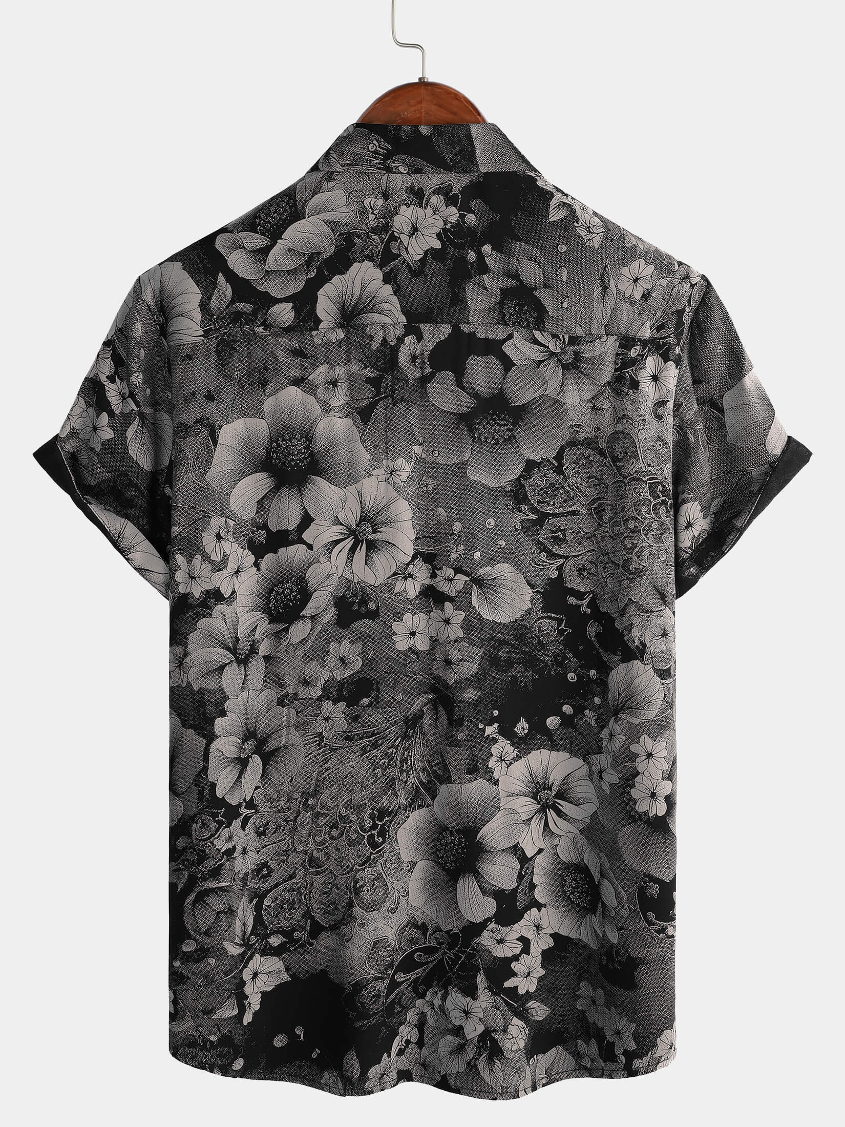 Camisa vintage floral Summer Holiday Hawaiian transpirable Button Up de manga corta para hombre