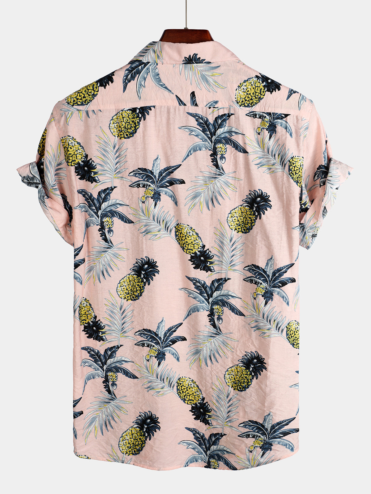 Holiday Pink Pineapple de manga corta Pockecamiseta para hombre