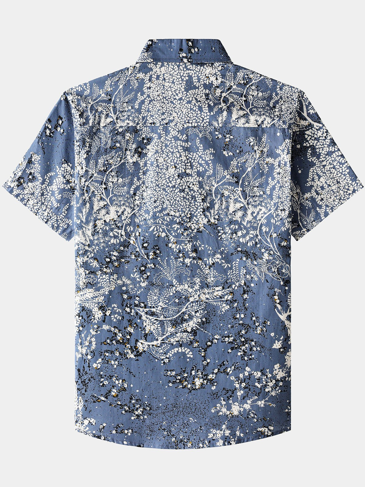 Camisa Artistic floral estampado de manga corta Button Up transpirable Cool casual para hombre