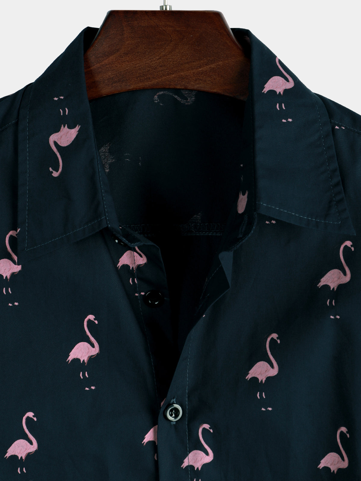 Camisa Tropical Flamingo Animal Button Up casual Hawaiian Holiday de manga corta para hombre