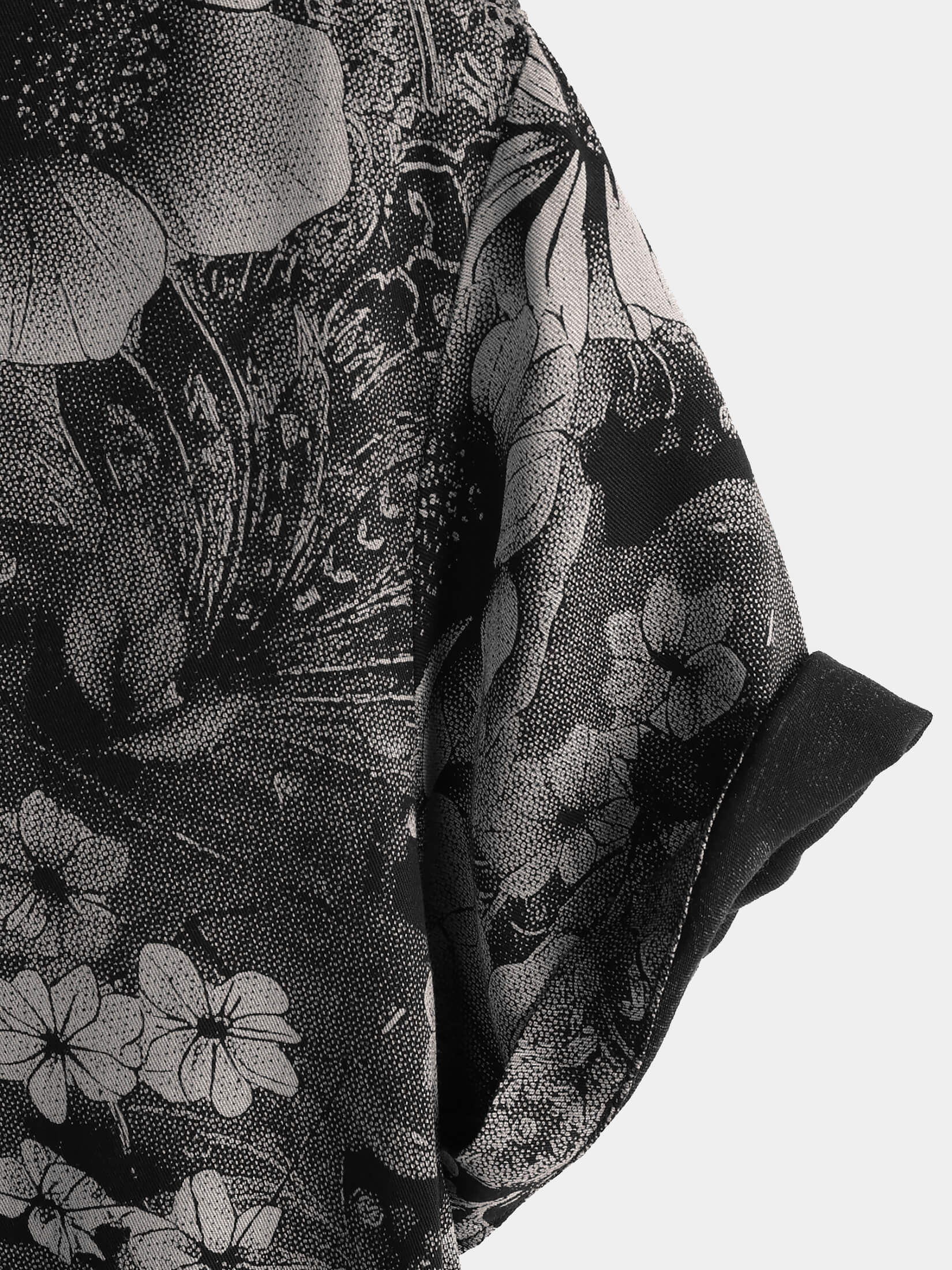 Camisa vintage floral Summer Holiday Hawaiian transpirable Button Up de manga corta para hombre