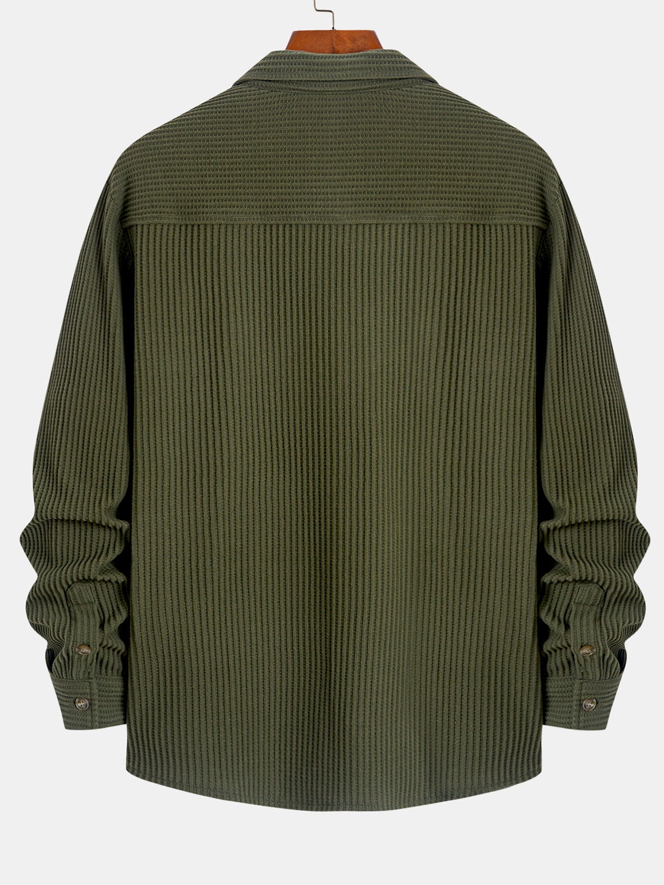 Camisa de manga larga Waffle Button Up