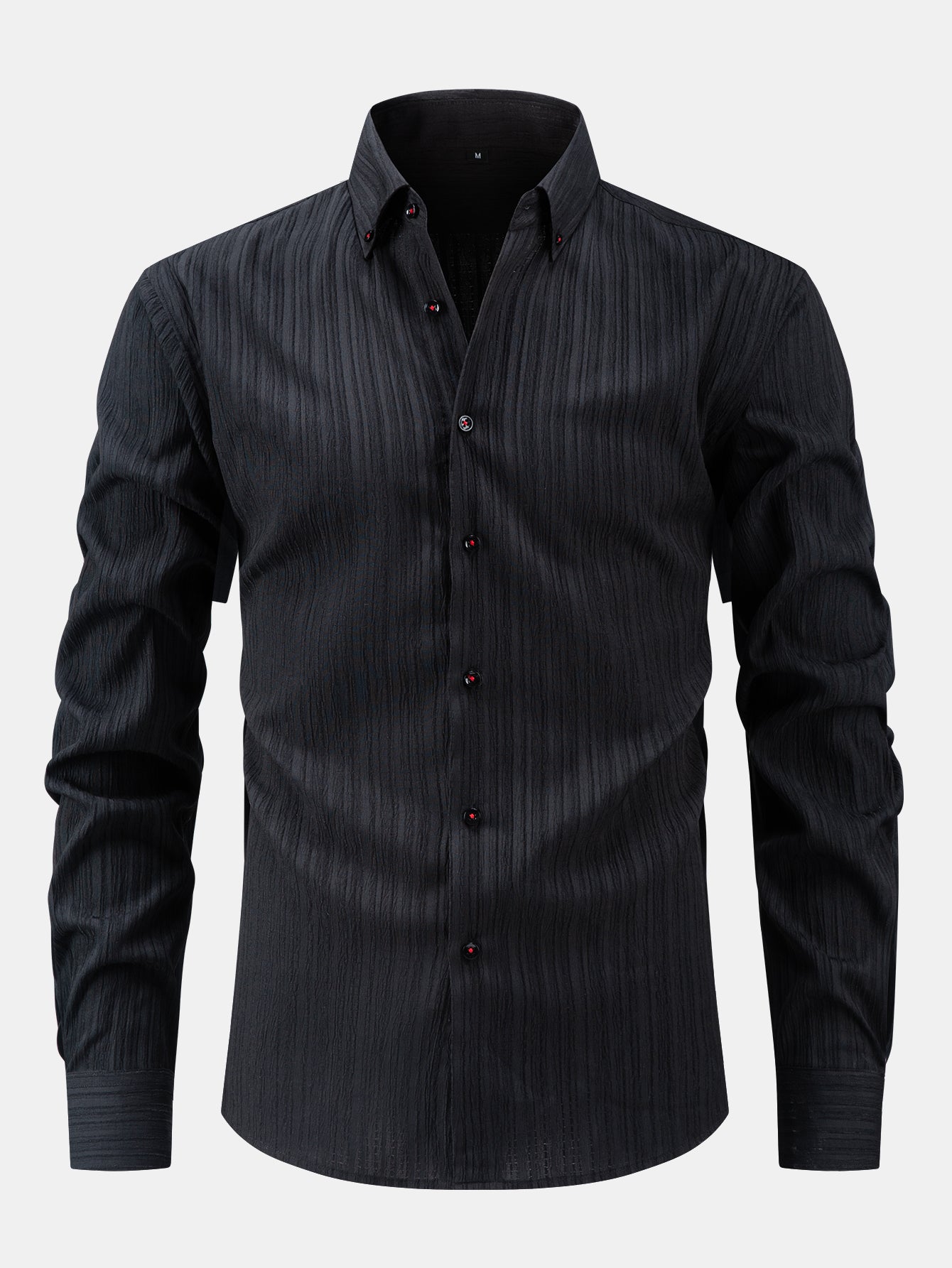 Camisa de manga larga Crinkle Button Up