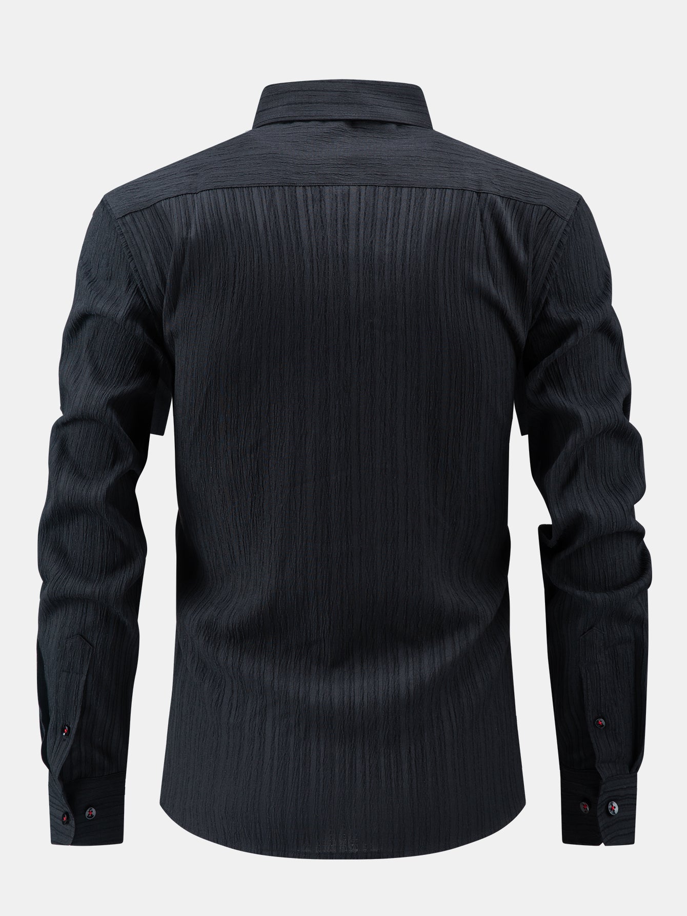 Camisa de manga larga Crinkle Button Up