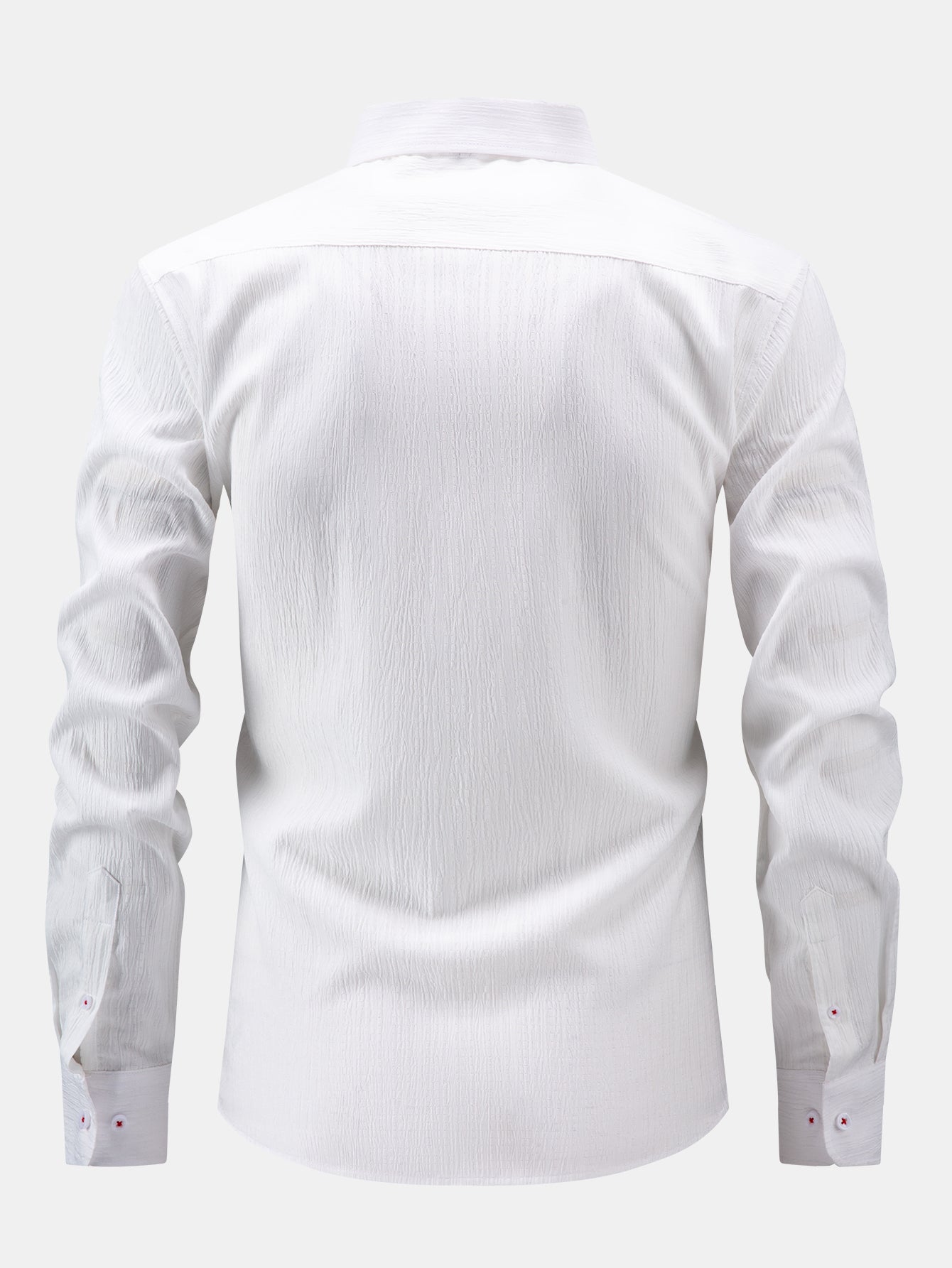 Camisa de manga larga Crinkle Button Up