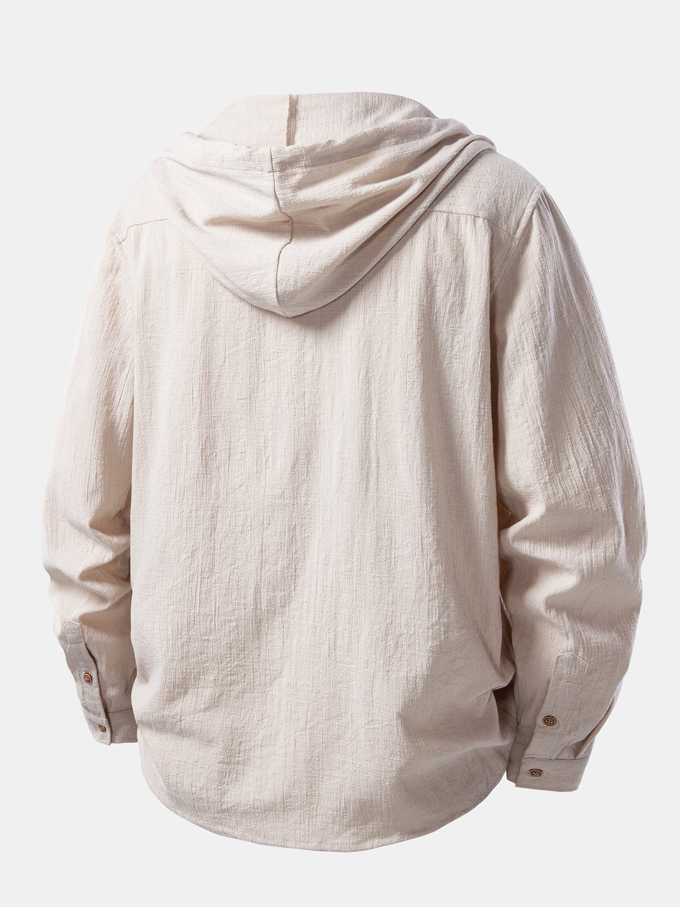 Camisa de lino Look Textured Hooded