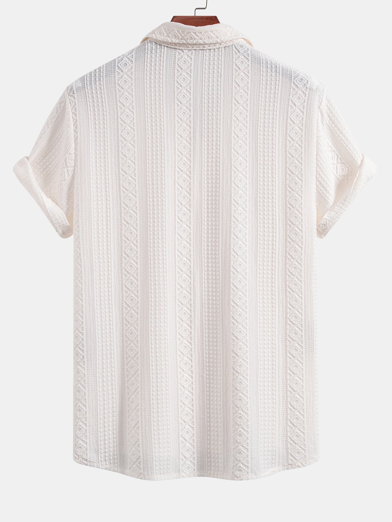 Camisa Geometric Jacquard Button Up