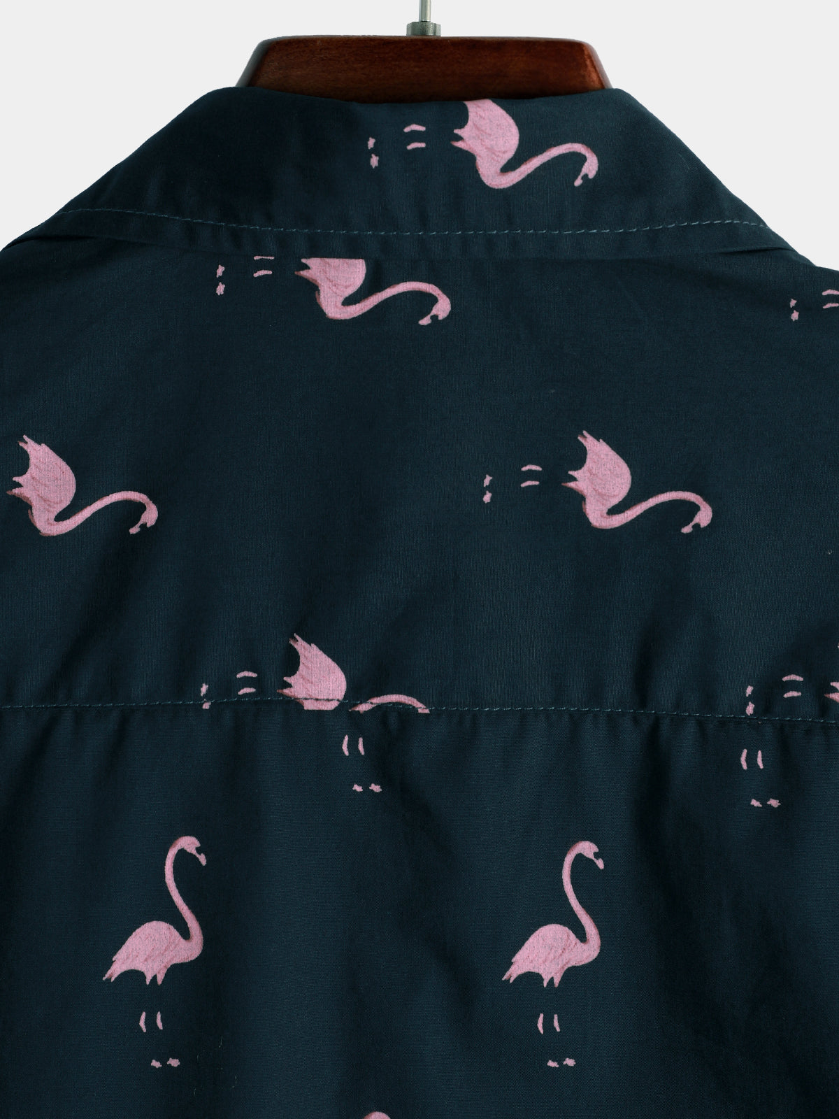 Camisa Tropical Flamingo Animal Button Up casual Hawaiian Holiday de manga corta para hombre