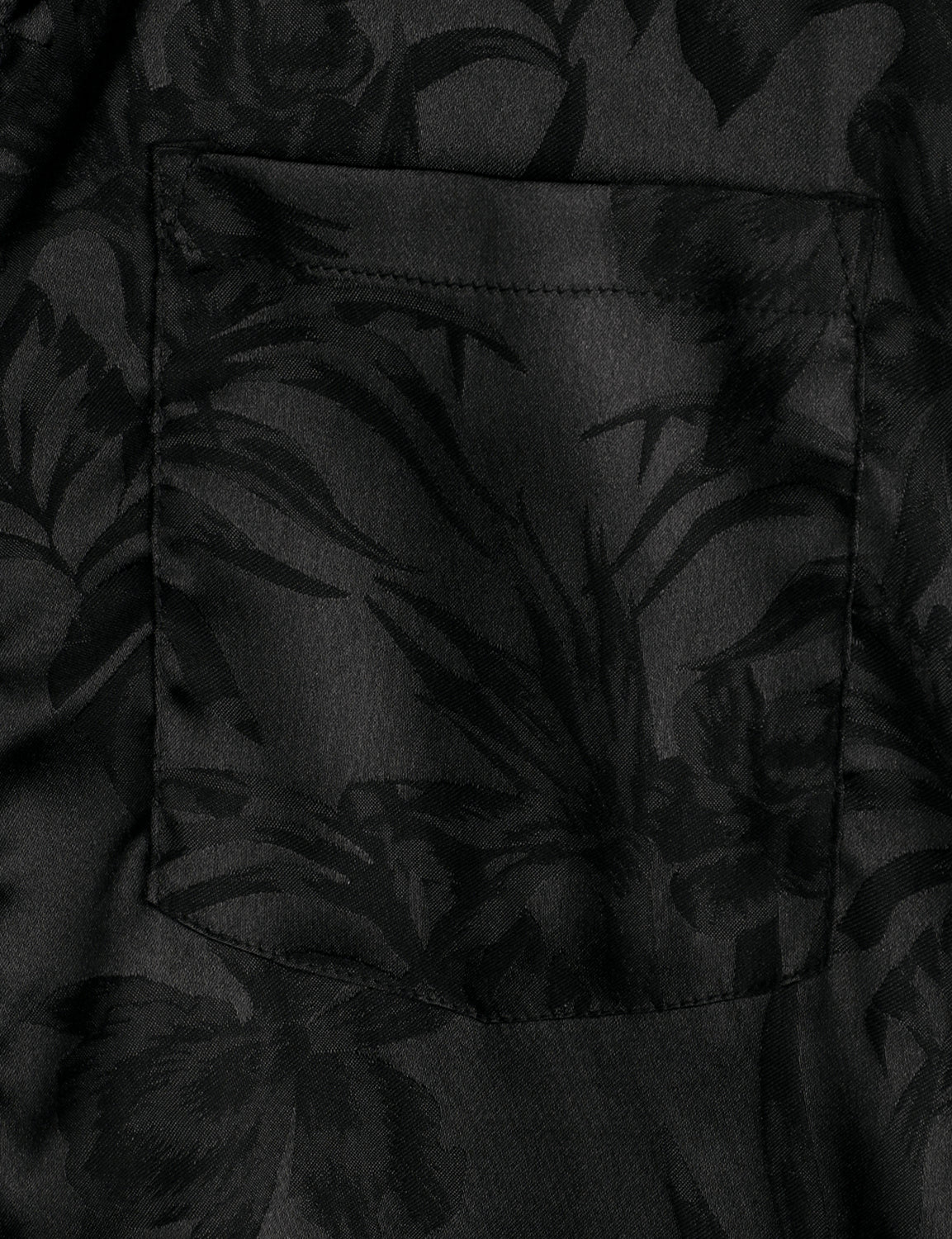 Camisa Summer Jacquard casual Button Up Pocket floral de manga corta Beach para hombre