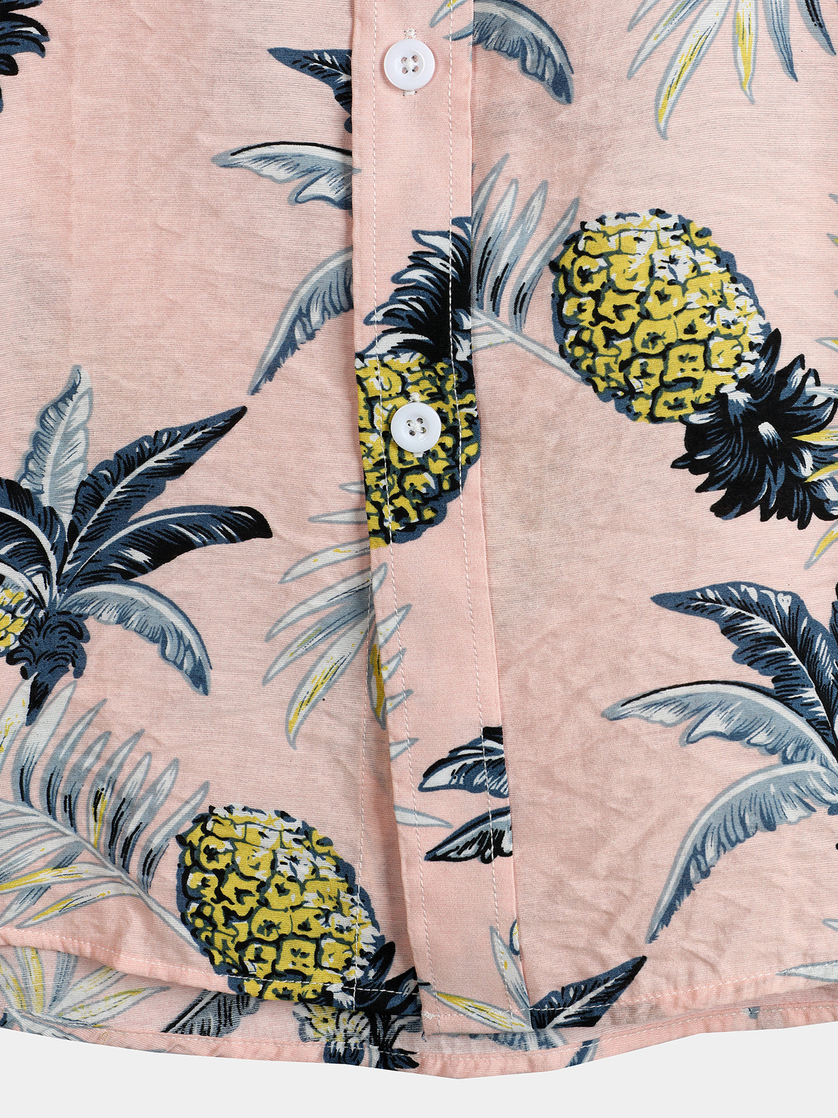 Holiday Pink Pineapple de manga corta Pockecamiseta para hombre