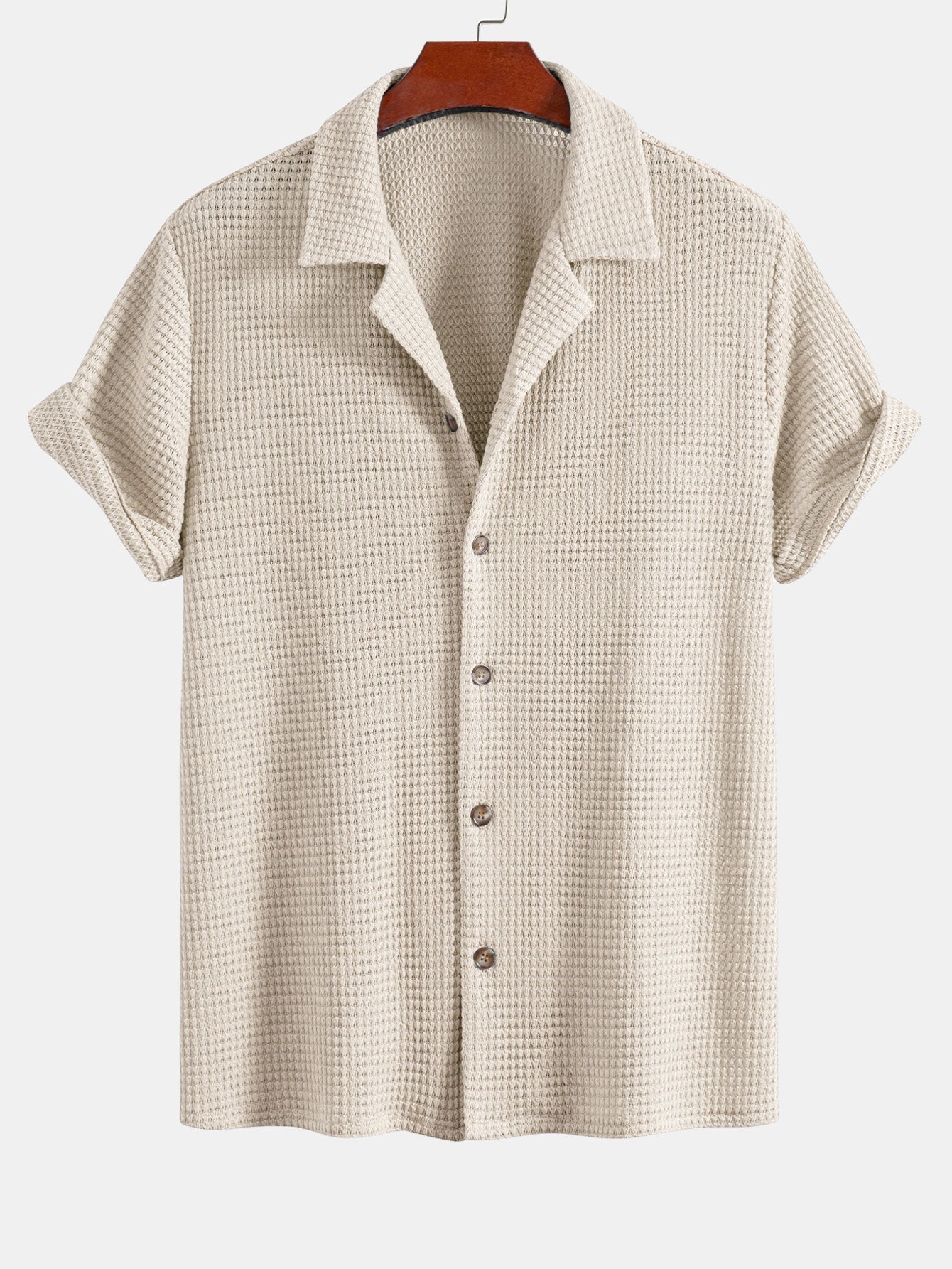 Camisa Waffle Textured Cuban