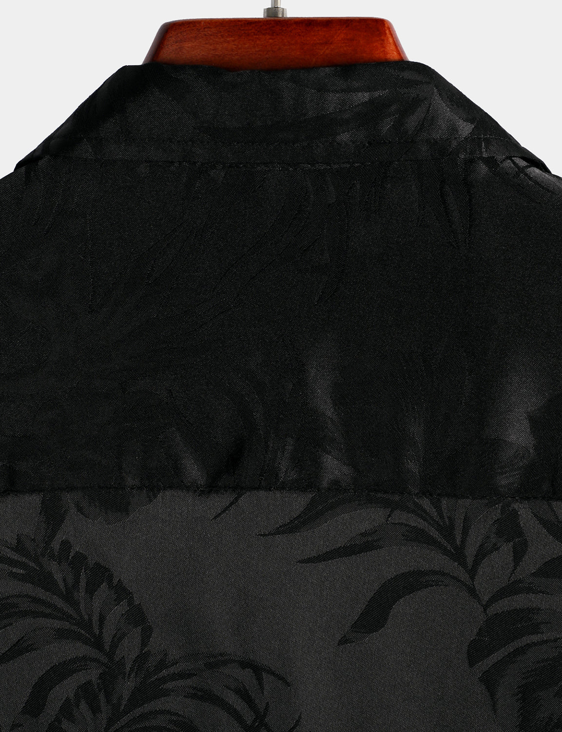 Camisa Summer Jacquard casual Button Up Pocket floral de manga corta Beach para hombre