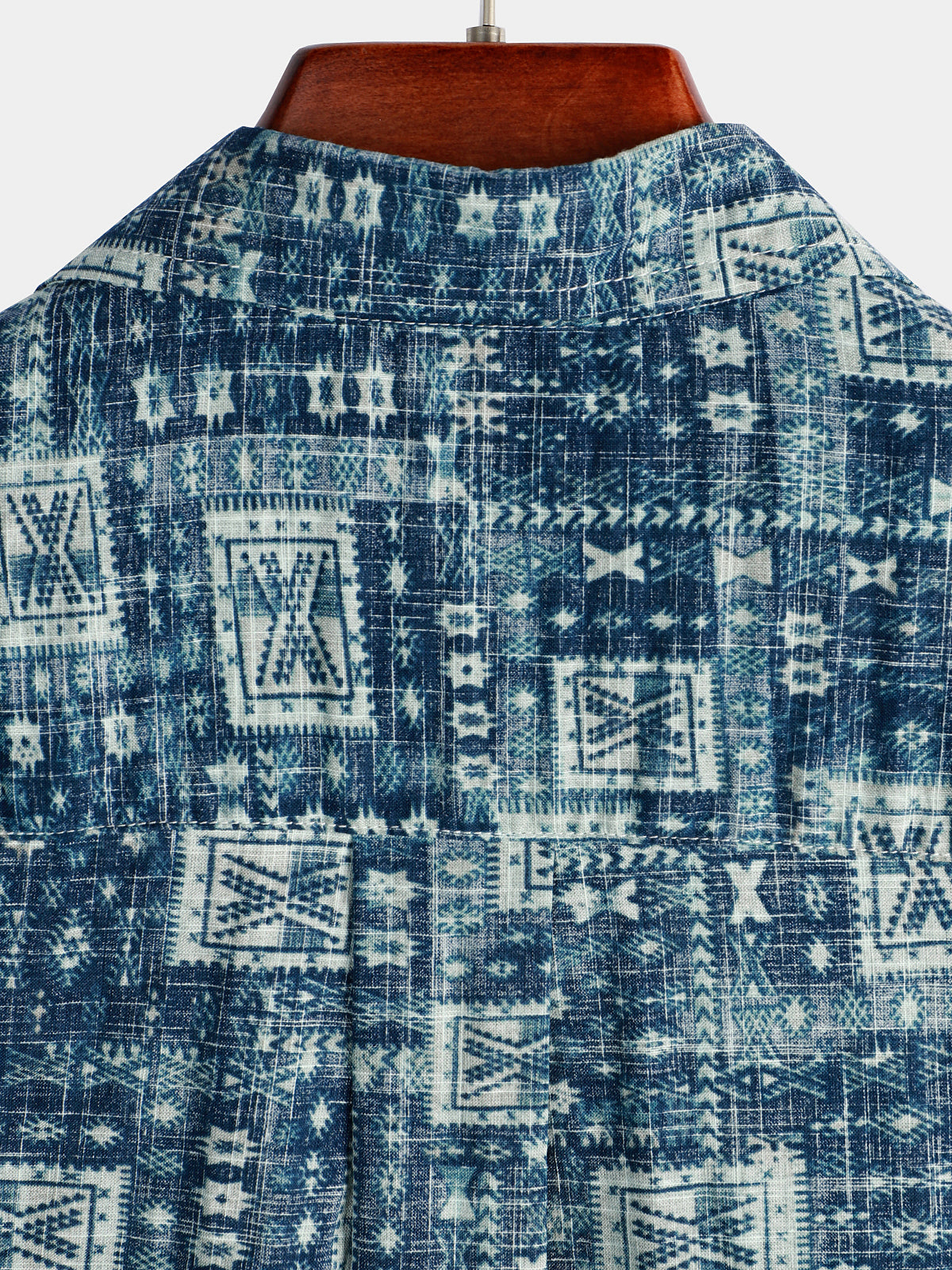 Camisa casual retro Holiday Pocket de manga corta para hombre