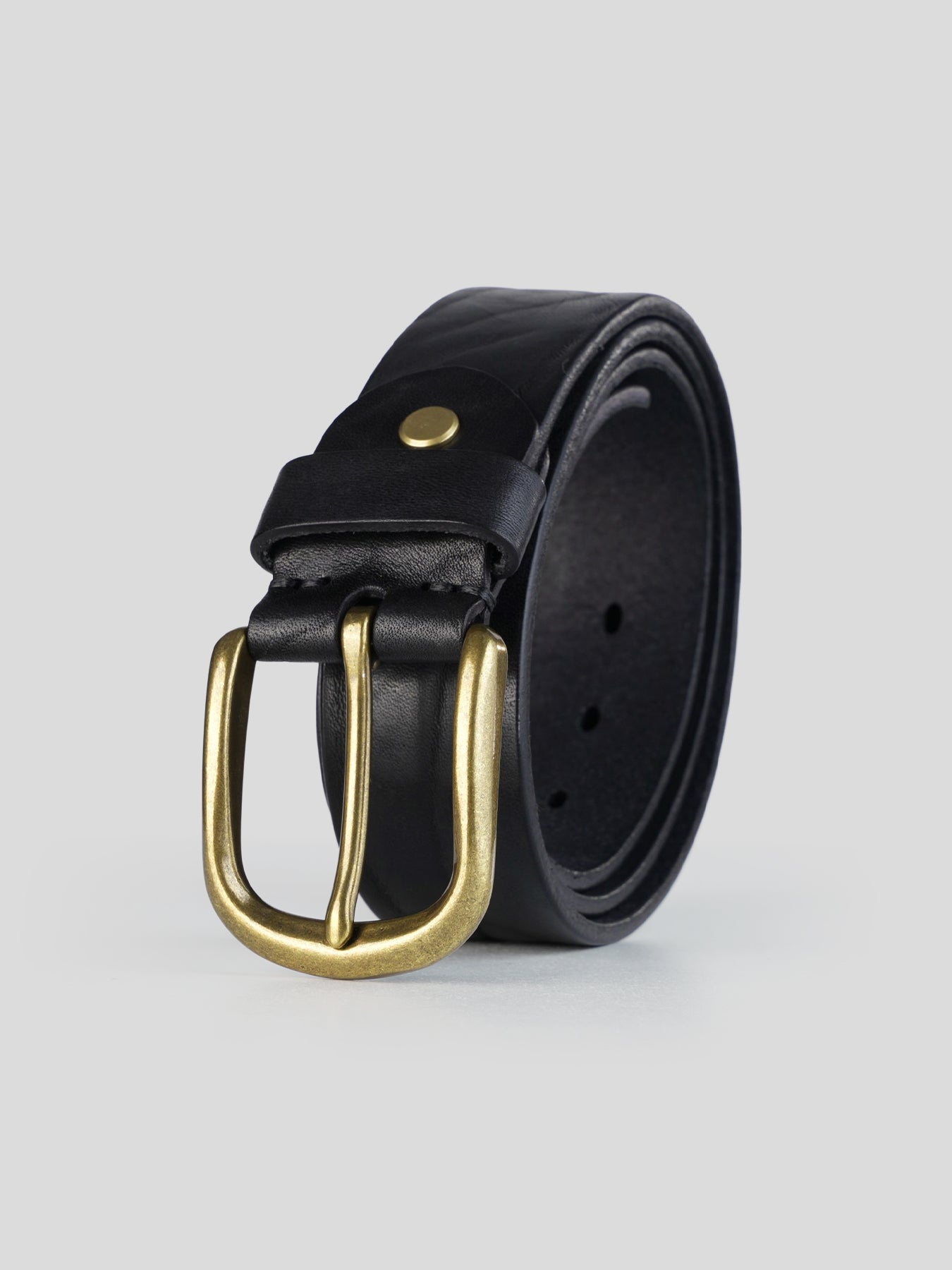 Cinturón Brass Buckle cuero Dress