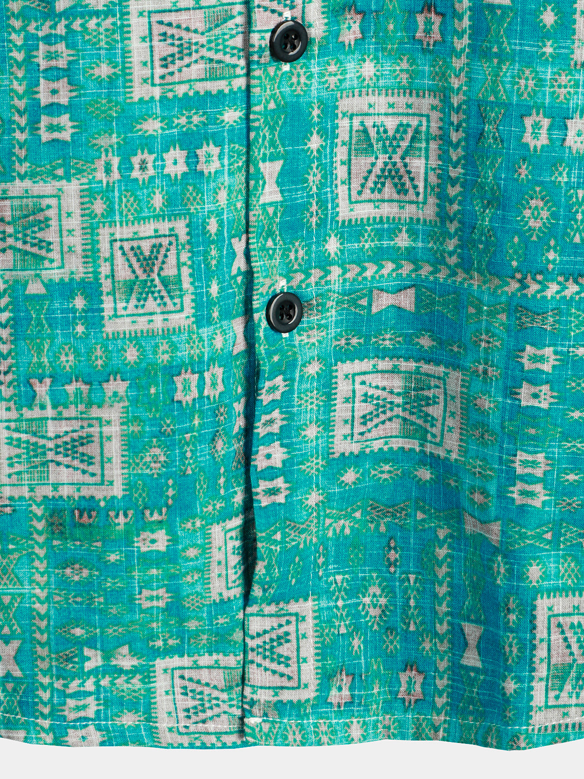 Camisa casual retro Holiday Pocket de manga corta para hombre