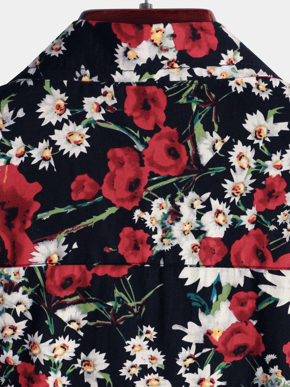 Camisa Summer Rose Daisy Flower estampado casual floral de manga corta para hombre
