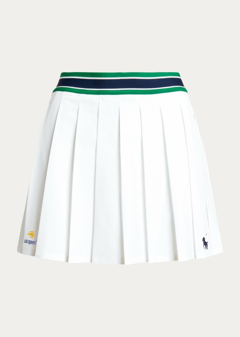 Falda Corta US Open Plisado Performance Mujer Blancos | JAEO65348 - vista 2