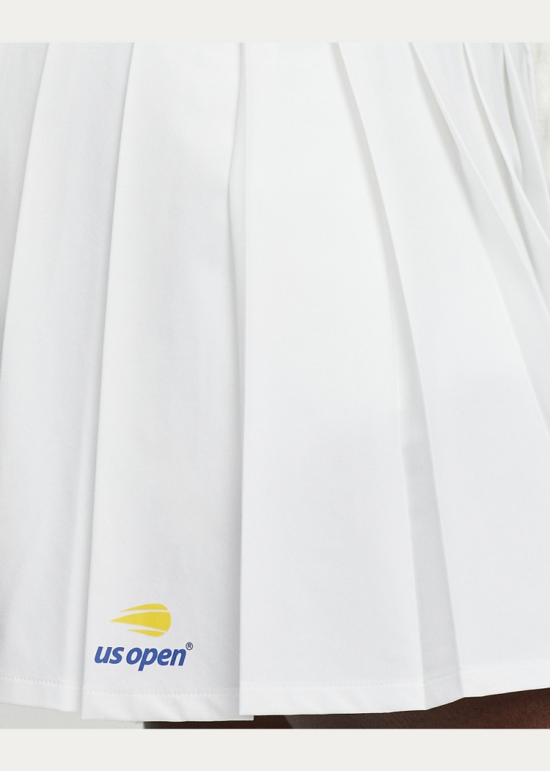 Falda Corta US Open Plisado Performance Mujer Blancos | JAEO65348 - vista 3
