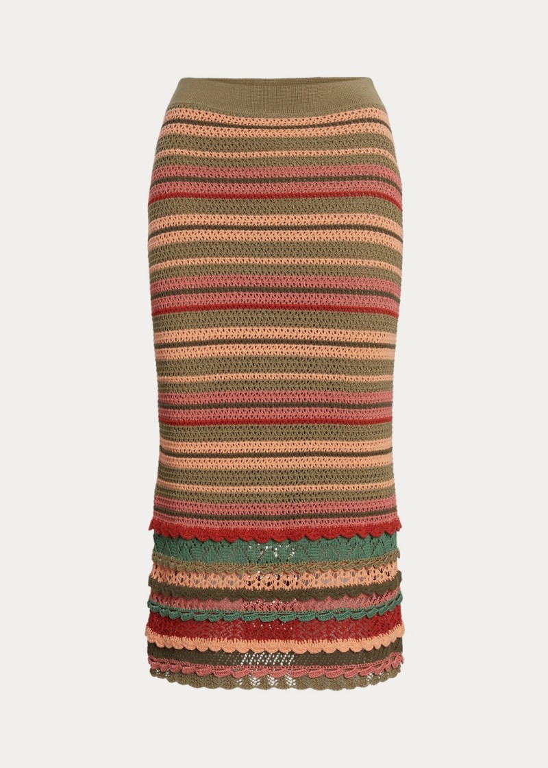 Falda A Rayas Pointelle-Knit Jumpers Mujer Multicolor | HWQL20914 - vista 2