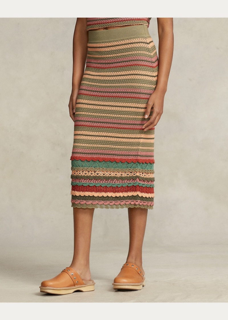 Falda A Rayas Pointelle-Knit Jumpers Mujer Multicolor | HWQL20914 - vista 3